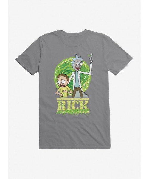 High Quality Rick And Morty Goo Splatter Logo T-Shirt $9.56 T-Shirts