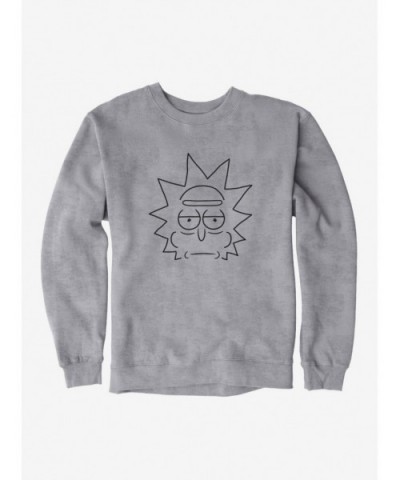 Pre-sale Discount Rick And Morty Rick Outlined Sweatshirt $11.51 Sweatshirts