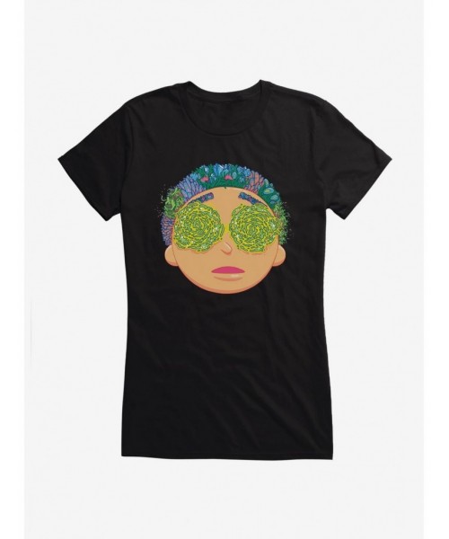 Sale Item Rick And Morty Portal Eyes Morty Girls T-Shirt $9.36 T-Shirts